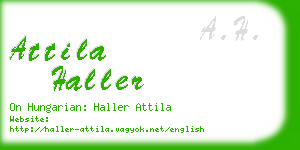 attila haller business card